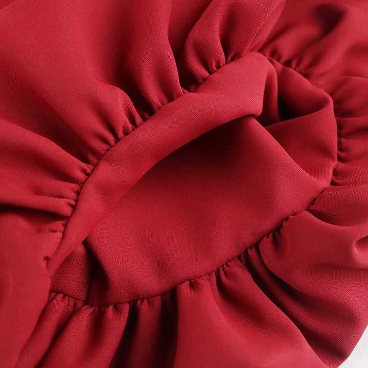 Damen Elegantes, figurbetontes Midi-Kleid mit plissierten Details Drune