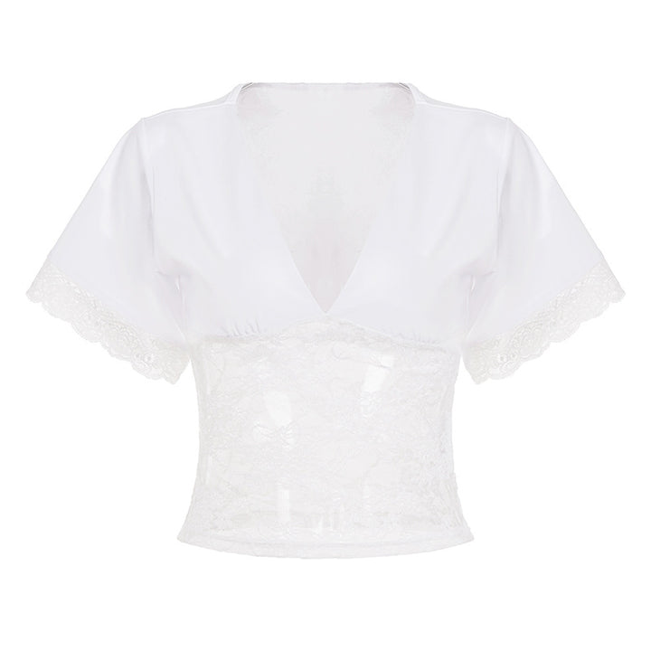 Damen V-Ausschnitt Oversized-Shirt Drune