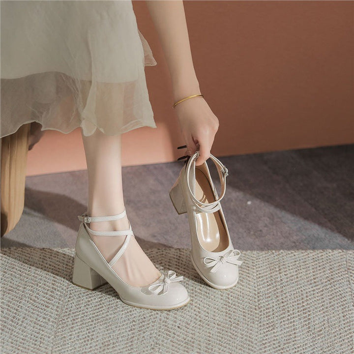 Damen elegante Slingback-Pumps mit dekorativer Schleifenapplikation Drune