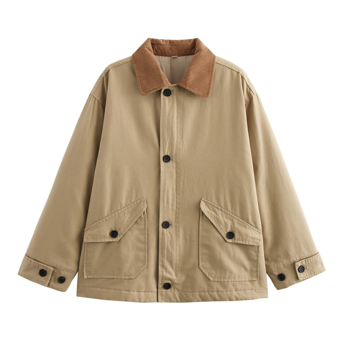 Damen Übergangsjacke mit Cordkragen und praktischen Taschen Drune