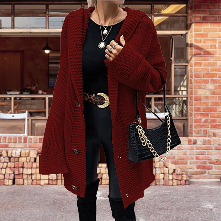 Damen Grober Strickcardigan mit weitem Schnitt und tiefen Taschen Drune