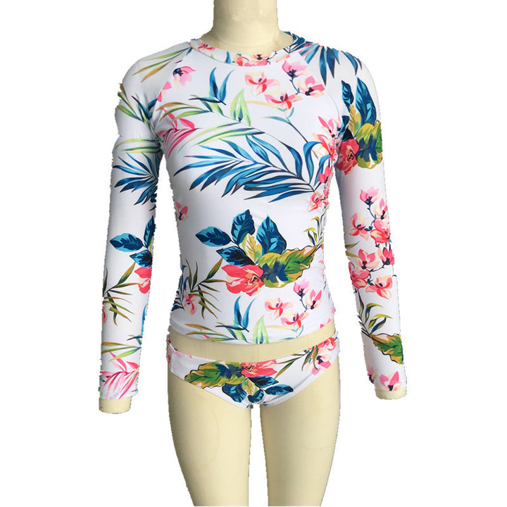 Damen Longsleeve Badeset mit floralen Mustern und UV-Schutz Drune