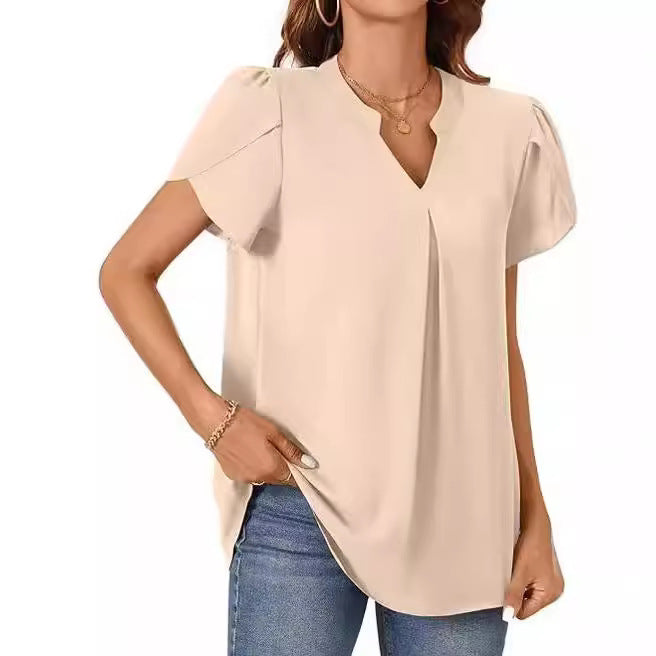 Damen Bluse mit eleganten Rüscheärmeln Drune