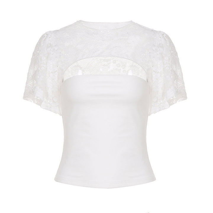 Damen Spitzenbluse mit weiten Ärmeln und elegantem Schnitt Drune