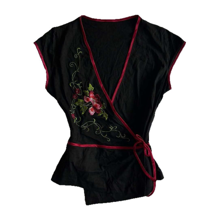 Damen Blusenkleid mit floralen Stickereien Drune