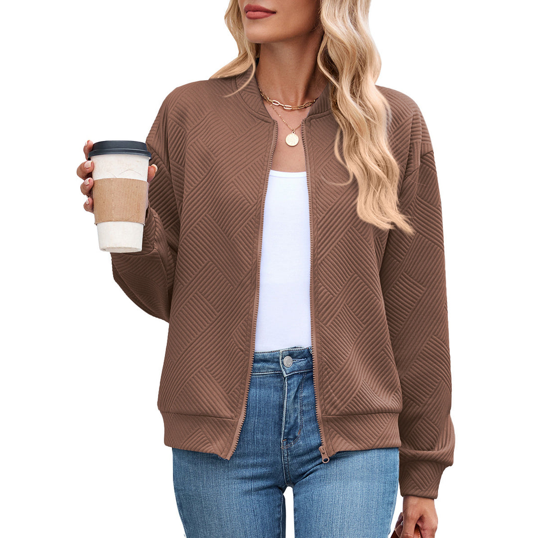 Damen lässige Strickjacke mit strukturiertem Muster und praktischen Taschen Drune