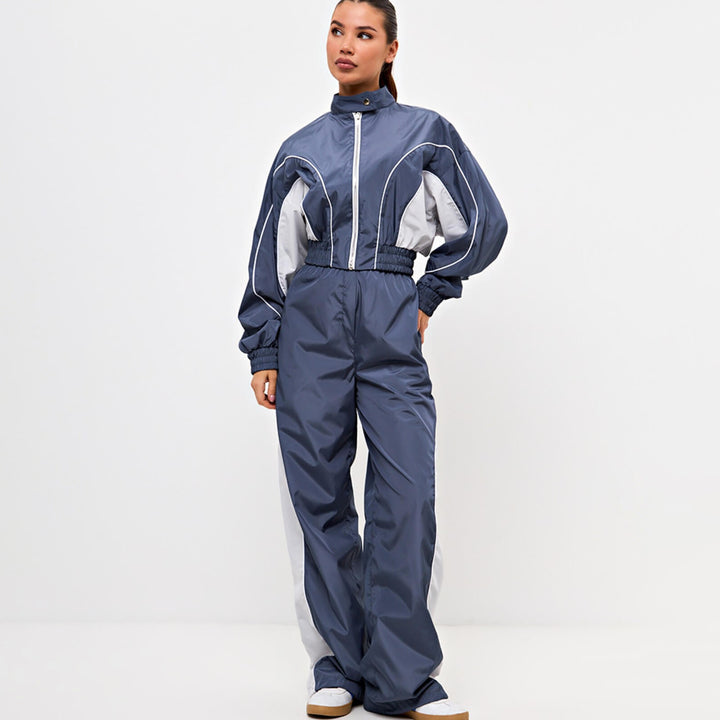 Damen stylischer Gesamteinteiler mit elastischem Bund und praktischen Taschen Drune