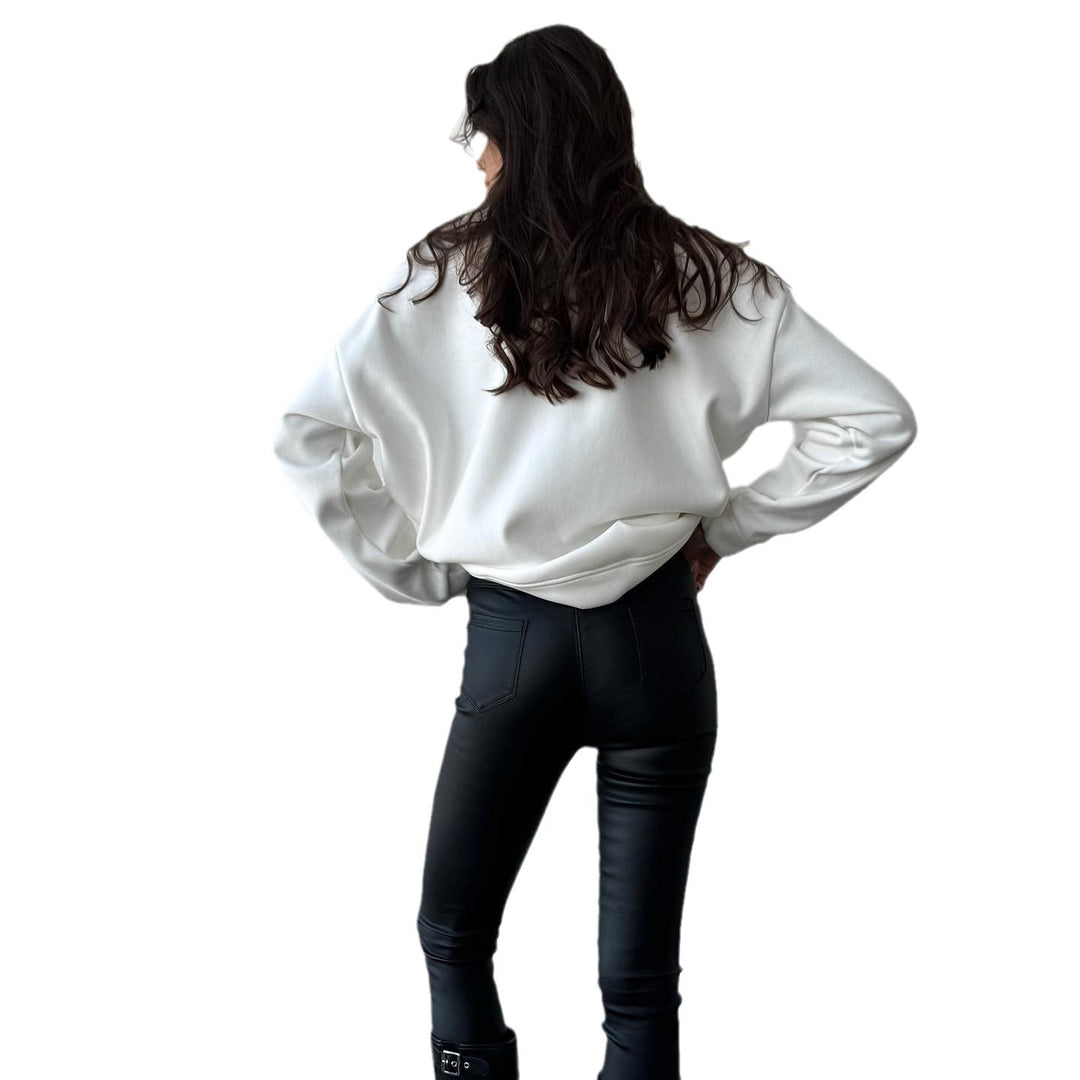 Damen lässiges Sweatshirt mit kreativem Bergmotiv und komfortablem Schnitt Drune