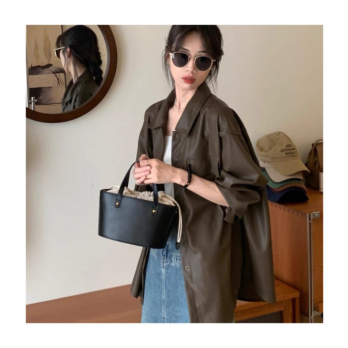 Damen Oberbekleidungsjacke im modischen Oversized-Stil mit praktischen Taschen Drune