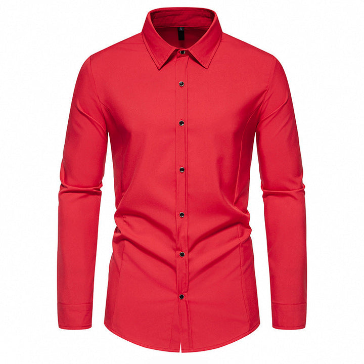 Herren modisches Langarmhemd mit elegantem Schnitt Drune