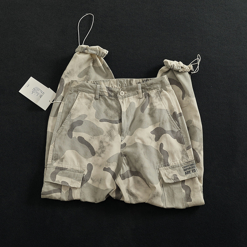 Damen Cargohose mit vielseitigen Taschen und modernem Camouflage-Design Drune