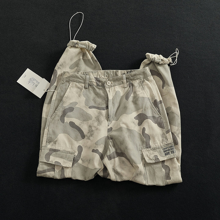 Damen Cargohose mit vielseitigen Taschen und modernem Camouflage-Design Drune