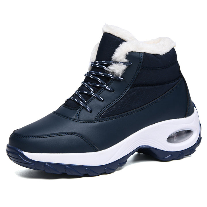 Damen Winterboots mit modischem Kunstfellkragen und rutschfester Sohle Drune
