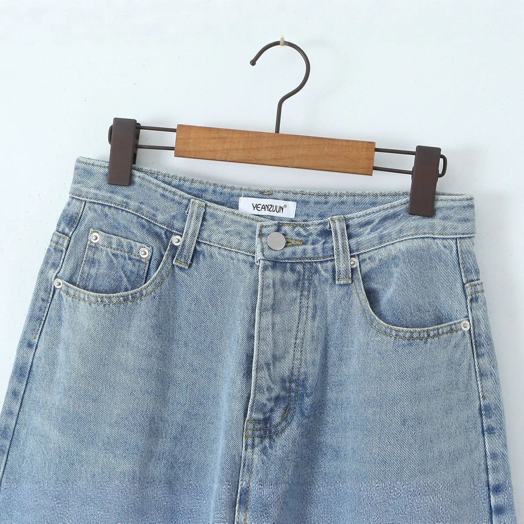 Damen Weite Jeans mit hohem Bund und lässigem Schnitt Drune