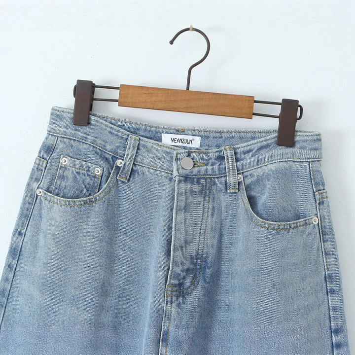 Damen Weite Jeans mit hohem Bund und lässigem Schnitt Drune