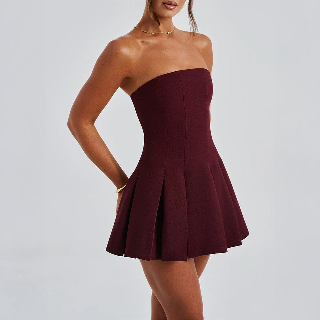 Damen Bustierkleid mit ausgestelltem Rock Drune