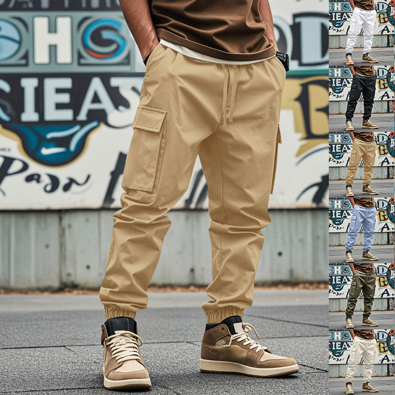 Herren Cargo-Hose mit praktischen Seitentaschen und elastischem Bund Drune