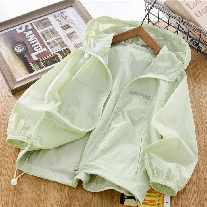 Damen nan ultraleichte Windjacke mit Kapuze und elastischen Bündchen  Drune