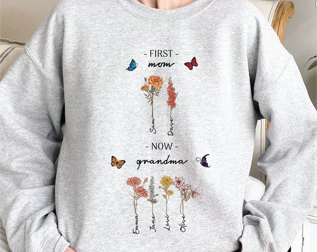 Damen Sweatshirt mit floralem Druck und inspirierendem Schriftzug Drune