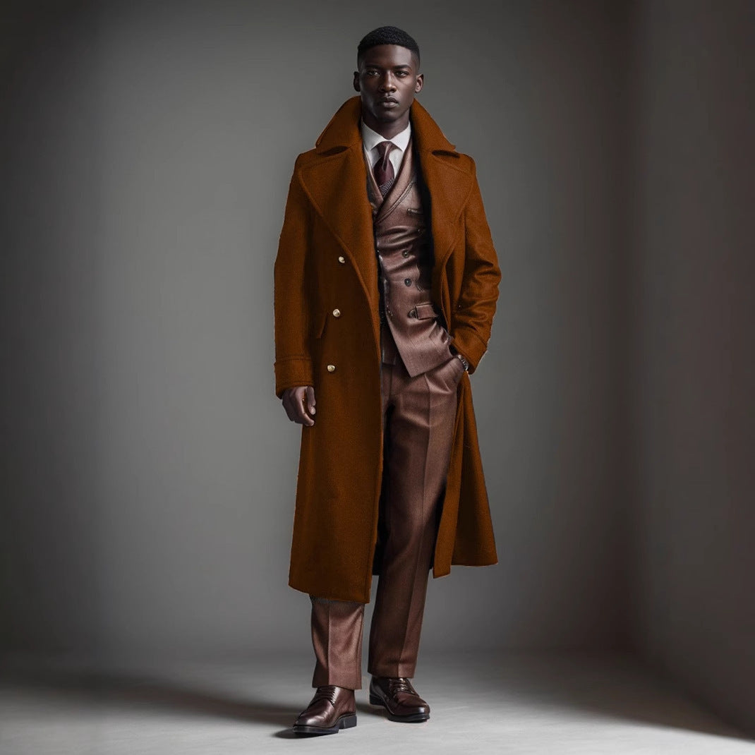 Herren eleganter Wollmantel Drune