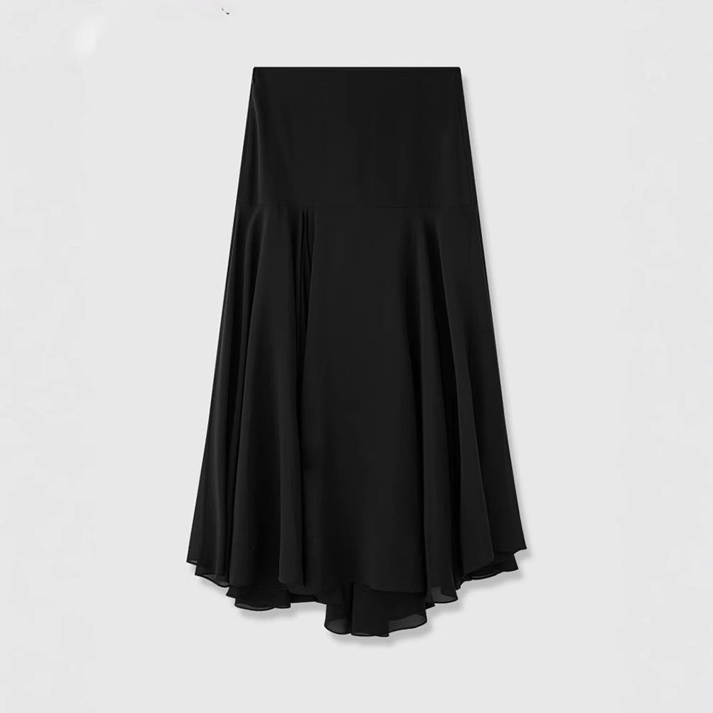 Damen eleganter Maxirock mit asymmetrischem Schnitt Drune