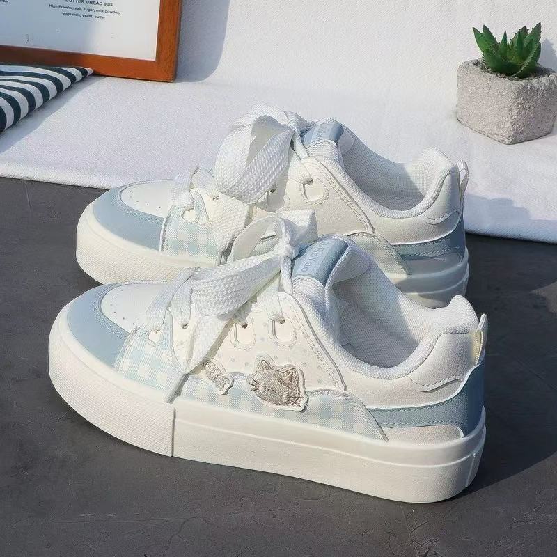 Damen Sneakers mit modischem Karomuster und komfortabler Sohle Drune