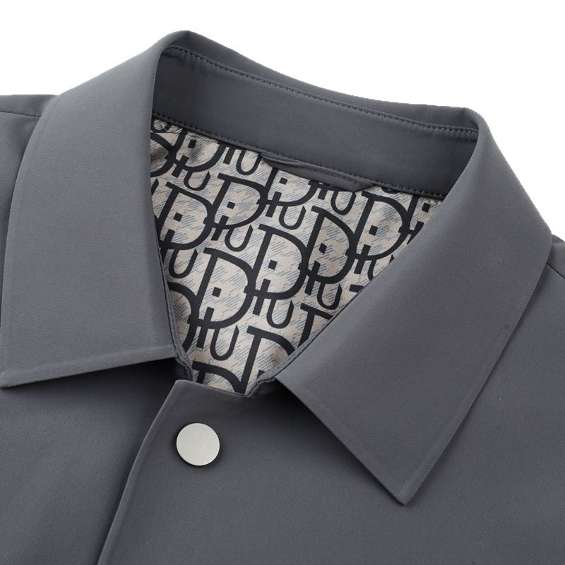 Herren modische Übergangsjacke mit elegantem Stehkragen und praktischen Taschen Drune