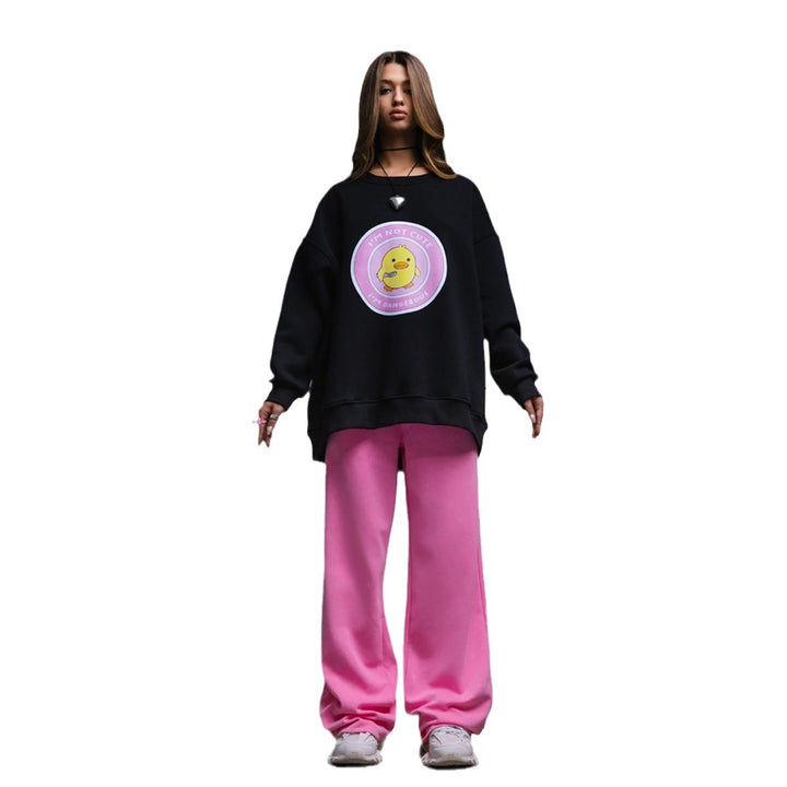Damen Oversized Sweatshirt mit einzigartigem Grafikdesign Drune