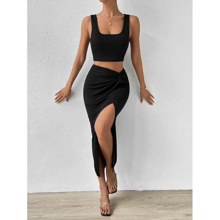 Damen Elegantes Maxi-Kleid mit seitlichem Schlitz und lässigem Wickeldesign Drune
