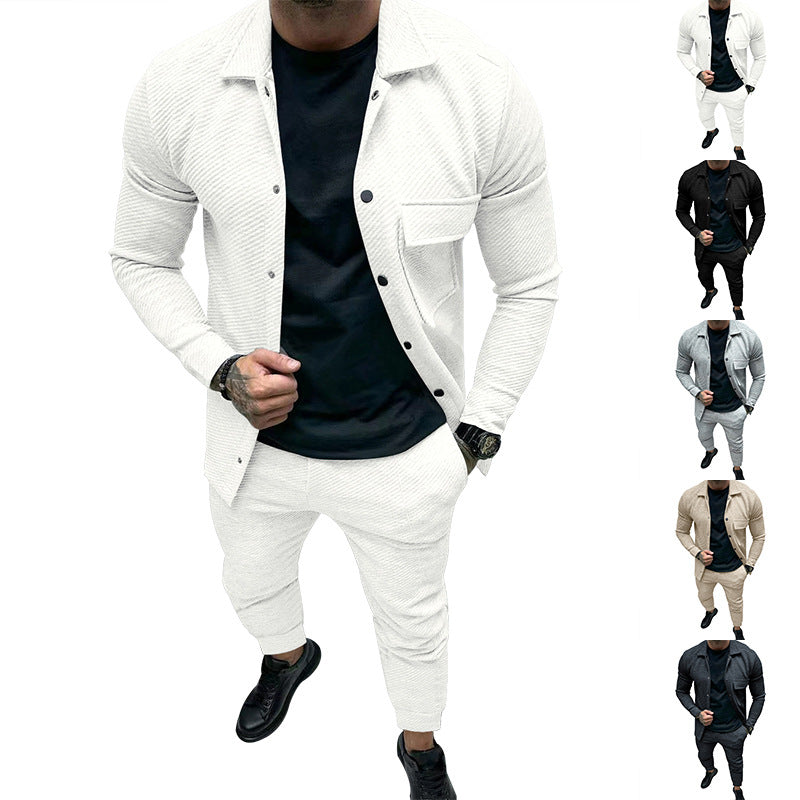 Herren Freizeitanzug mit strukturiertem Design und stilvollen Details Drune