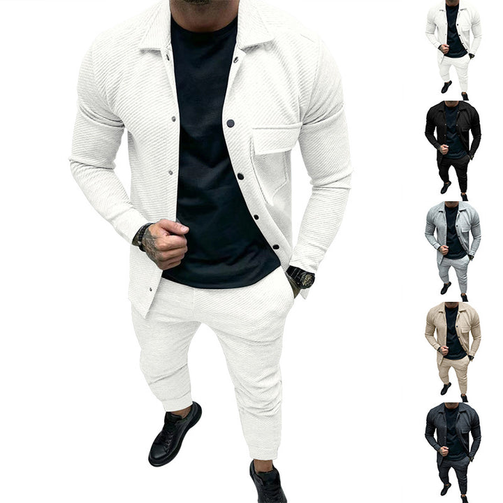 Herren Freizeitanzug mit strukturiertem Design und stilvollen Details Drune