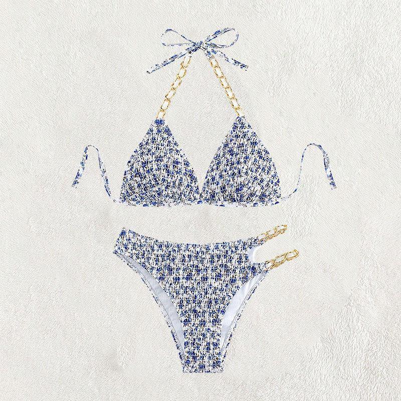Damen Triangel-Bikini mit eleganten Kettenakzenten Drune