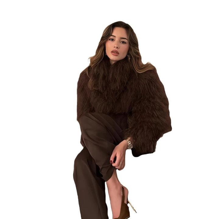 Damen luxuriöse Kunstpelzjacke Drune