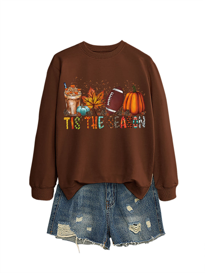 Damen Sweatshirt mit herbstlichem Motiv und lässigem Schnitt Drune
