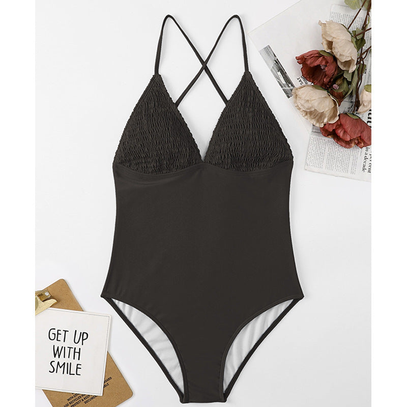 Damen Einteiliger Badeanzug mit raffiniertem Schnitt und elegantem Rüschendesign Drune
