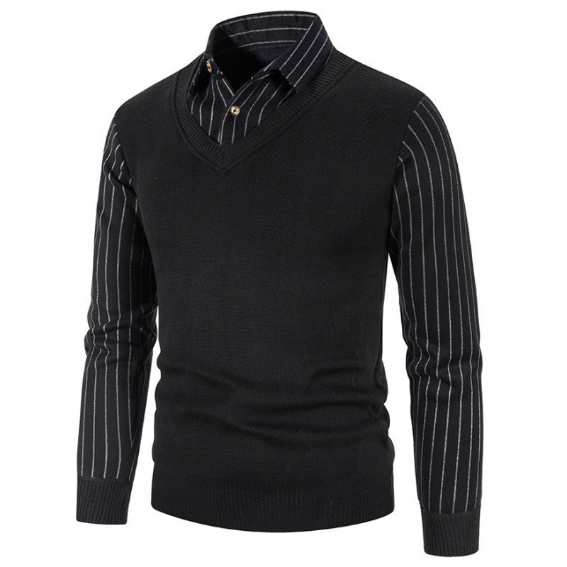 Herren eleganter V-Ausschnitt Pullover Drune