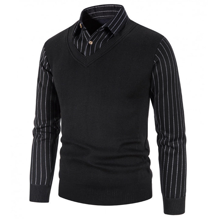 Herren eleganter V-Ausschnitt Pullover Drune