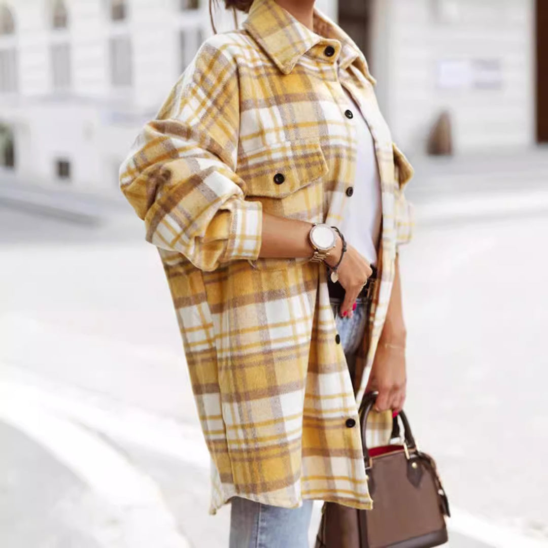 Damen Karo Overshirtjacke Drune