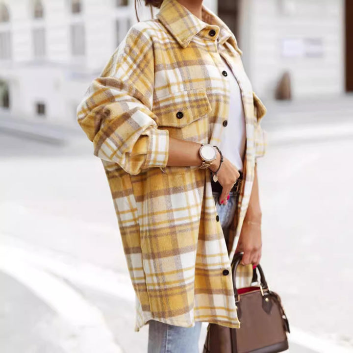 Damen Karo Overshirtjacke Drune