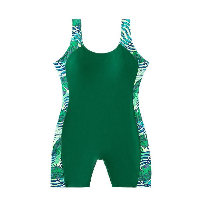 Damen Sportlicher Einteiler-Badeanzug mit floralem Design und figurformendem Schnitt Drune