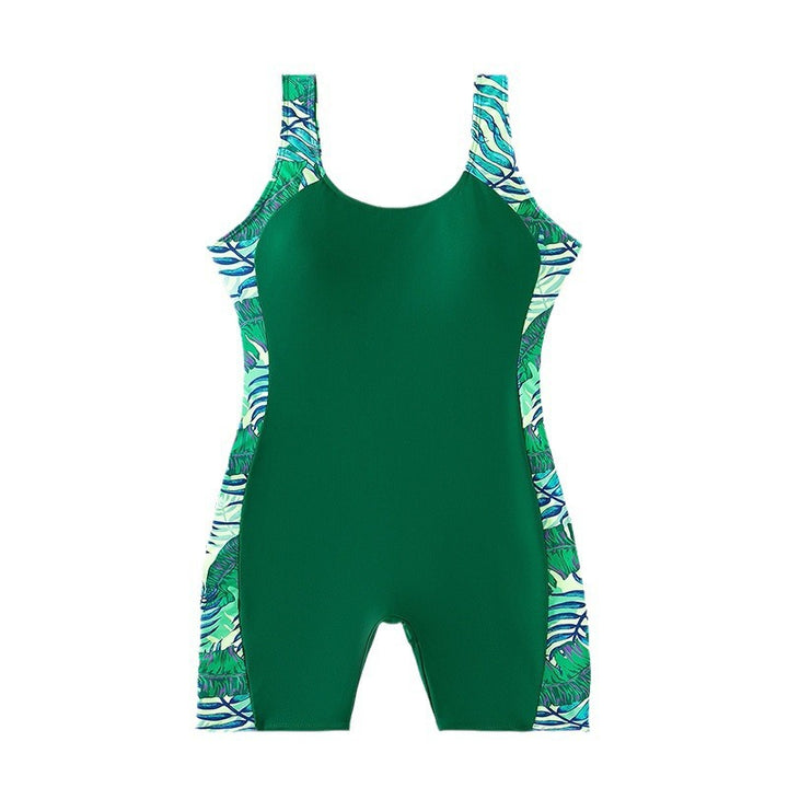 Damen Sportlicher Einteiler-Badeanzug mit floralem Design und figurformendem Schnitt Drune