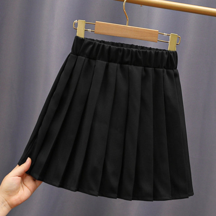 Mädchen elegante Rüschenbluse mit Kragen und dazu passendem Faltenrock Drune