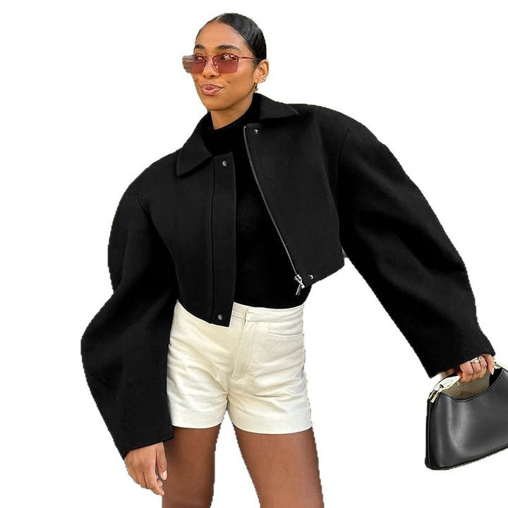 Damen Oversized Cropped-Jacke mit innovativem Schnitt Drune