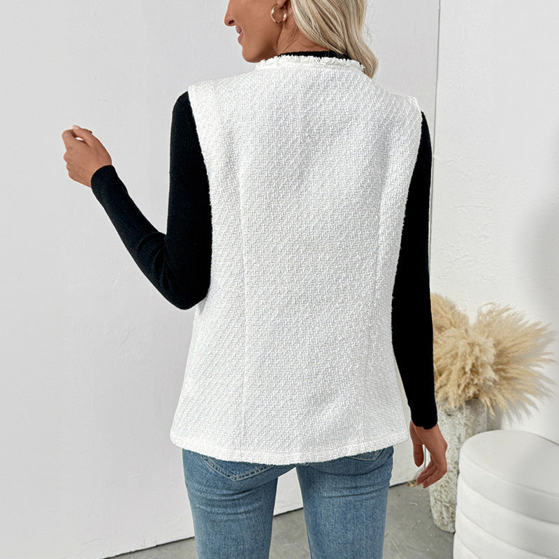 Damen Strickweste mit eleganter Knopfleiste und praktischen Taschen Drune