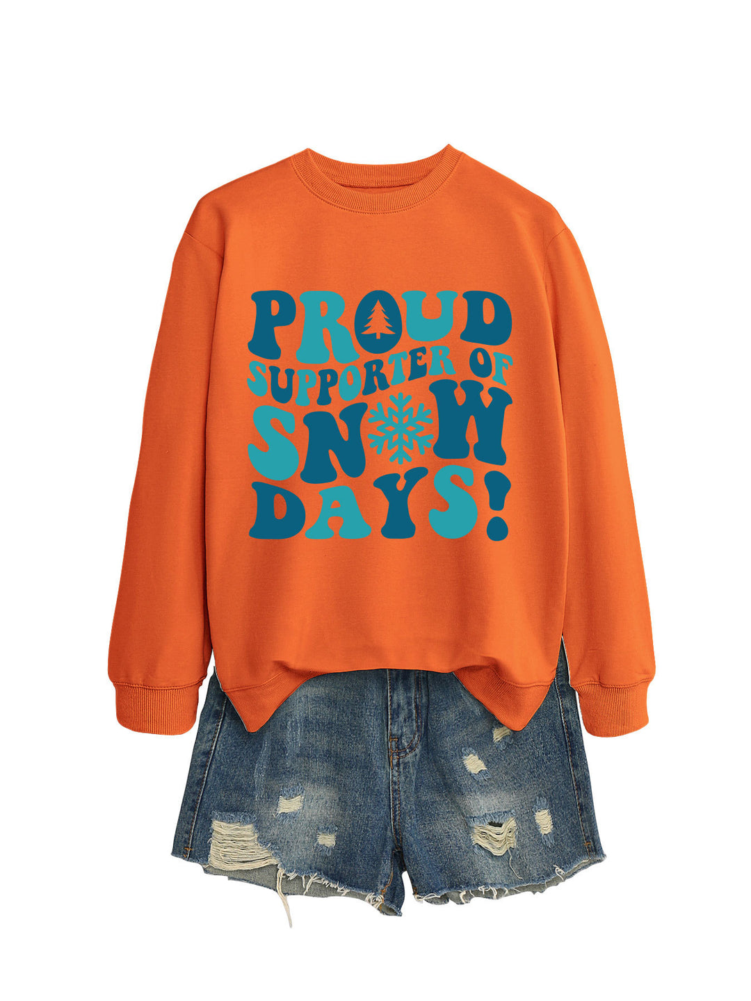 Damen Sweatshirt mit kreativem Aufdruck und lässigem Schnitt Drune