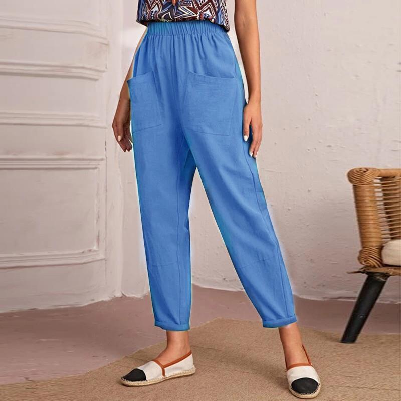 Damen Bequeme Chino-Hose mit elastischem Bund und praktischen Taschen Drune