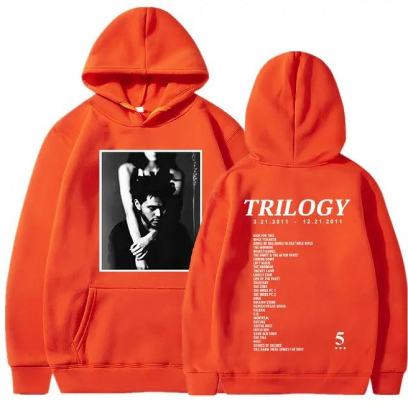 Damen Kapuzenpullover mit künstlerischem Fotodruck und einzigartigem Schriftzug Drune
