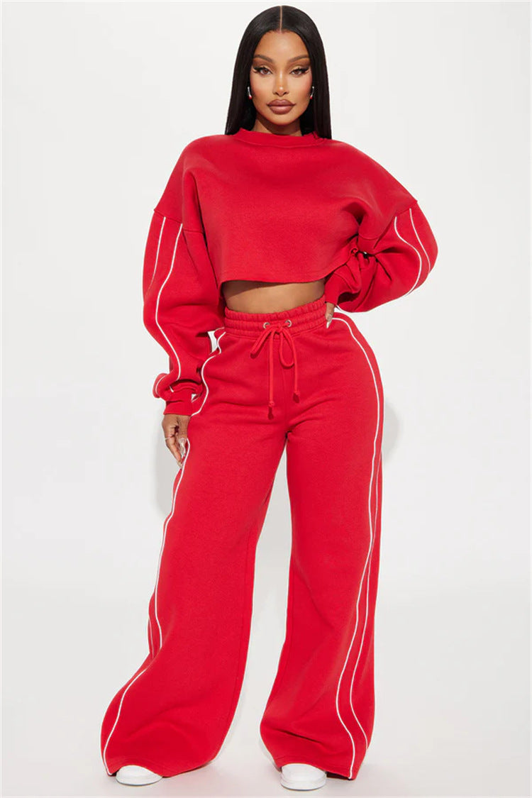 Damen lässiger Crop-Top Hoodie Drune