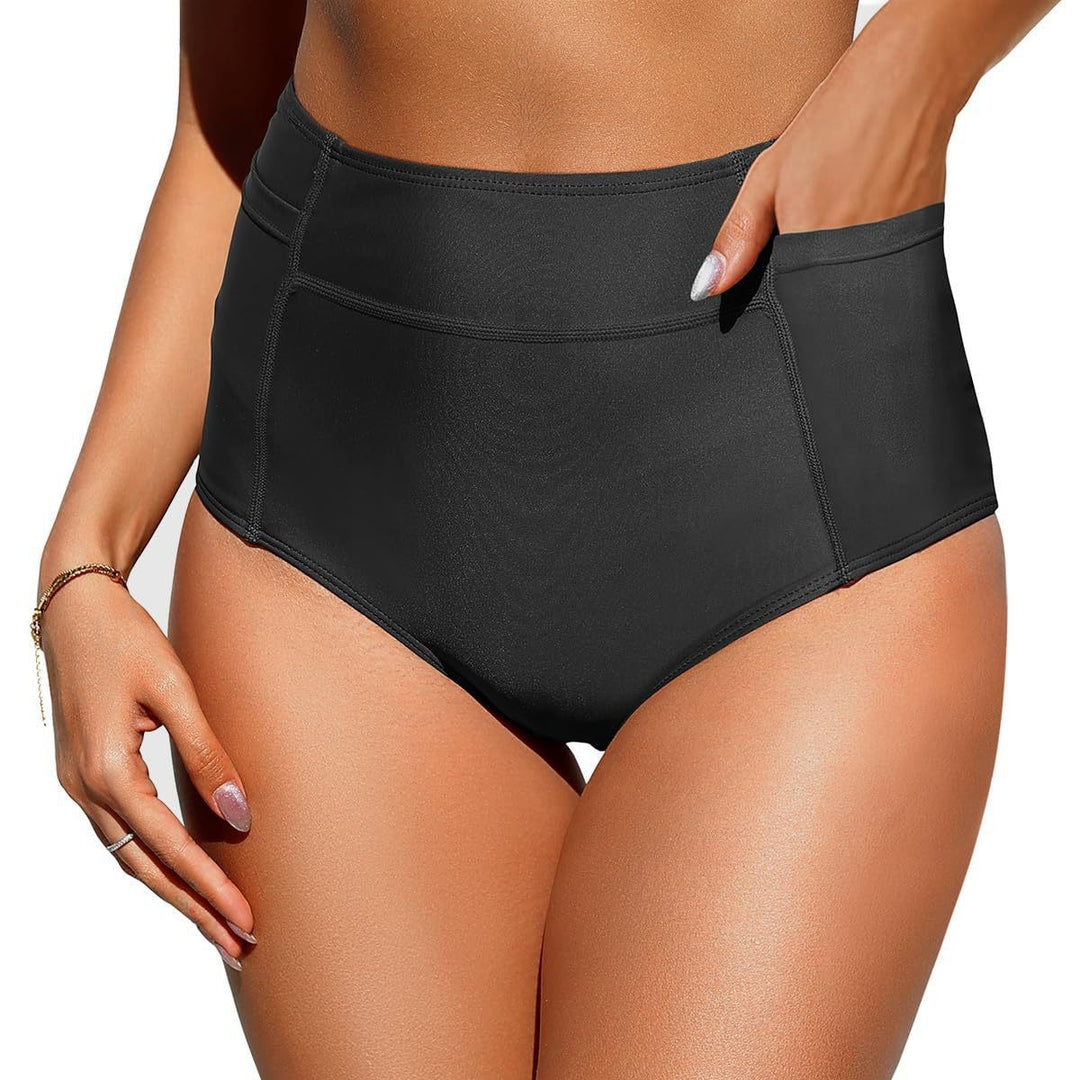 Damen Hochtaillierte Badeshorts Drune