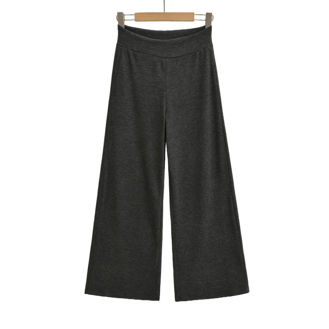 Damen weite Jersey-Hose mit hohem Bund Drune
